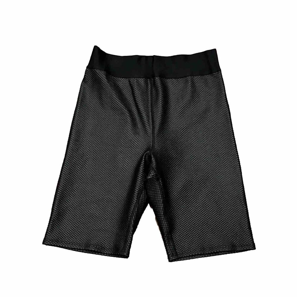 ONA by Yoon Chung Shorts Womens Large Spandex Bike Stretch Black Textured
